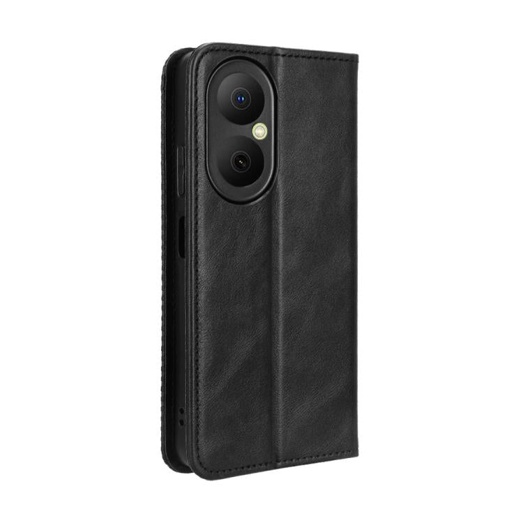 For Huawei Enjoy 80 4G / nova Y73 4G Magnetic Buckle Retro Texture Leather Phone Case