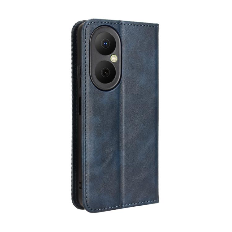 For Huawei Enjoy 80 4G / nova Y73 4G Magnetic Buckle Retro Texture Leather Phone Case