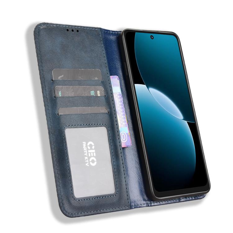 For Huawei Enjoy 80 4G / nova Y73 4G Magnetic Buckle Retro Texture Leather Phone Case