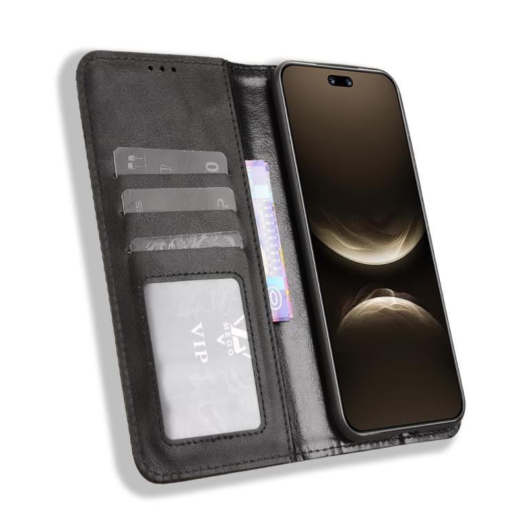 For Huawei nova 14 Pro 5G Magnetic Buckle Retro Texture Leather Phone Case