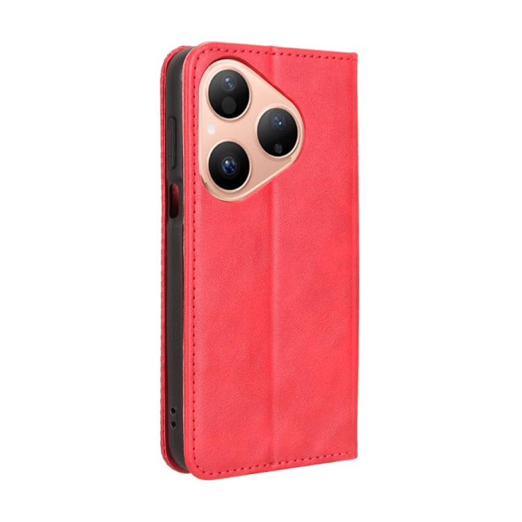 For Huawei Pura 80 5G Magnetic Buckle Retro Texture Leather Phone Case