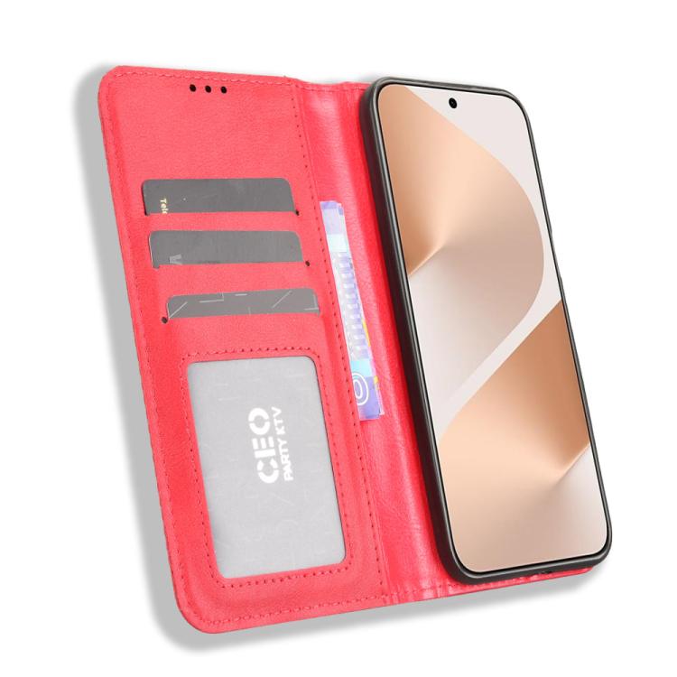 For Huawei Pura 80 5G Magnetic Buckle Retro Texture Leather Phone Case