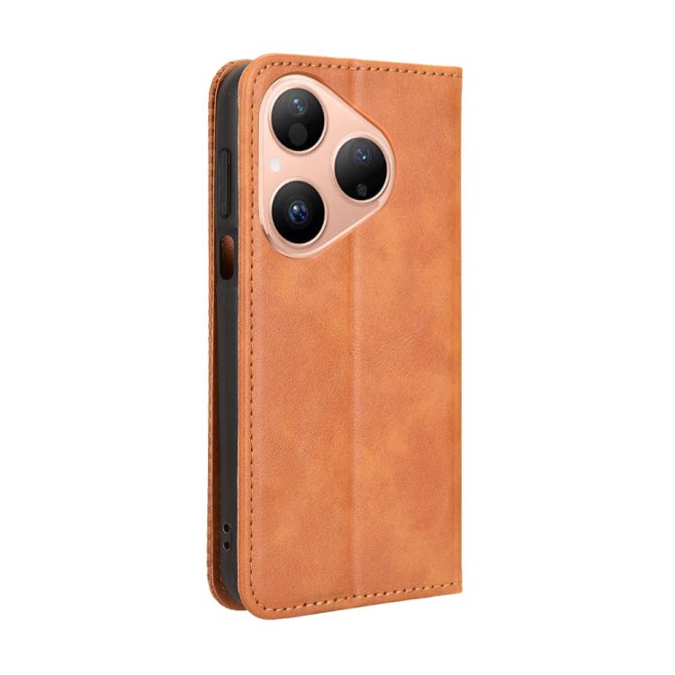 For Huawei Pura 80 5G Magnetic Buckle Retro Texture Leather Phone Case