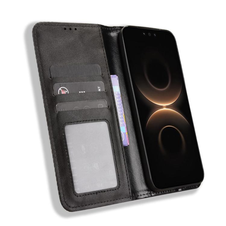 For Huawei Mate 80 Pro / 80 Magnetic Buckle Retro Texture Leather Phone Case