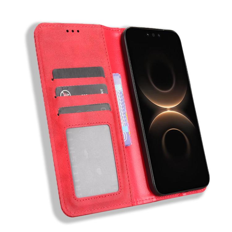 For Huawei Mate 80 Pro / 80 Magnetic Buckle Retro Texture Leather Phone Case
