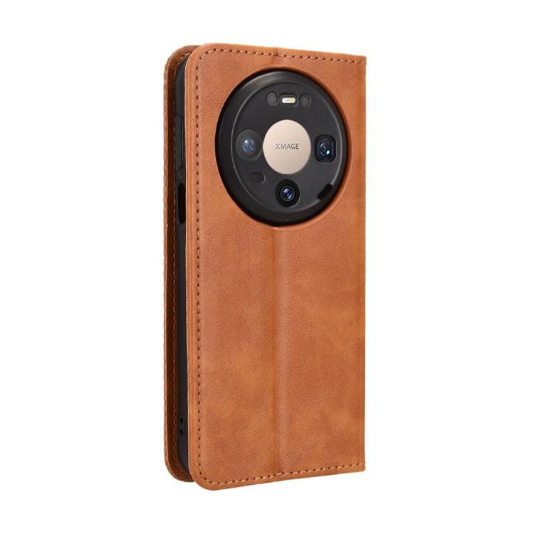 For Huawei Mate 80 Pro / 80 Magnetic Buckle Retro Texture Leather Phone Case