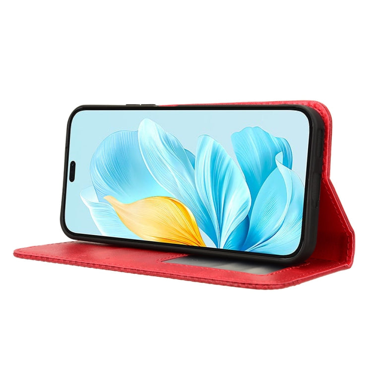 For Honor 200 Lite Global Magnetic Buckle Retro Texture Leather Phone Case