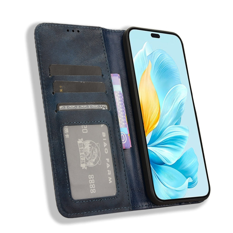 For Honor 200 Lite Global Magnetic Buckle Retro Texture Leather Phone Case