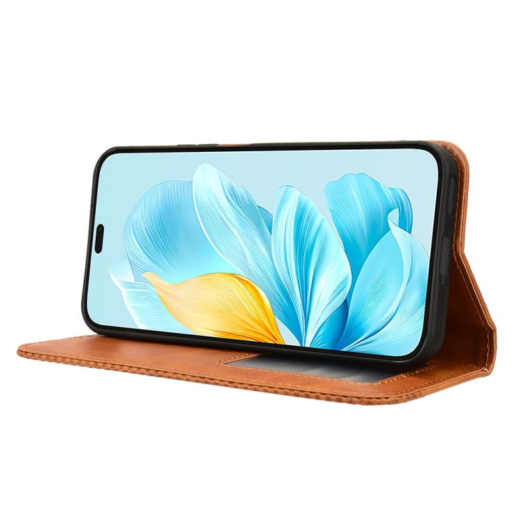 For Honor 200 Lite Global Magnetic Buckle Retro Texture Leather Phone Case