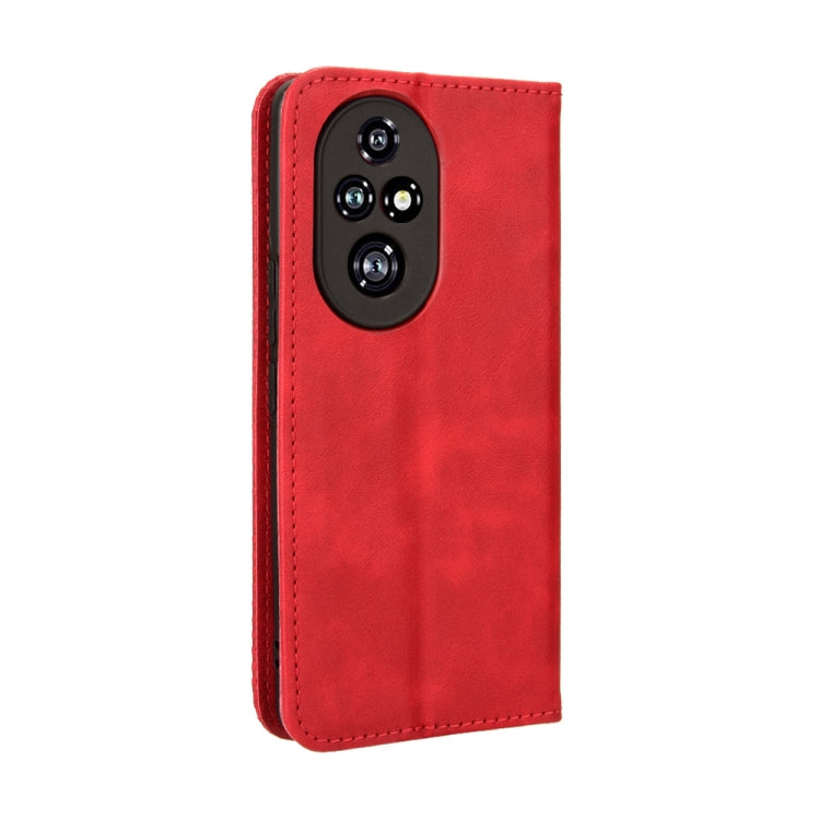 For Honor 200 Pro 5G Magnetic Buckle Retro Texture Leather Phone Case