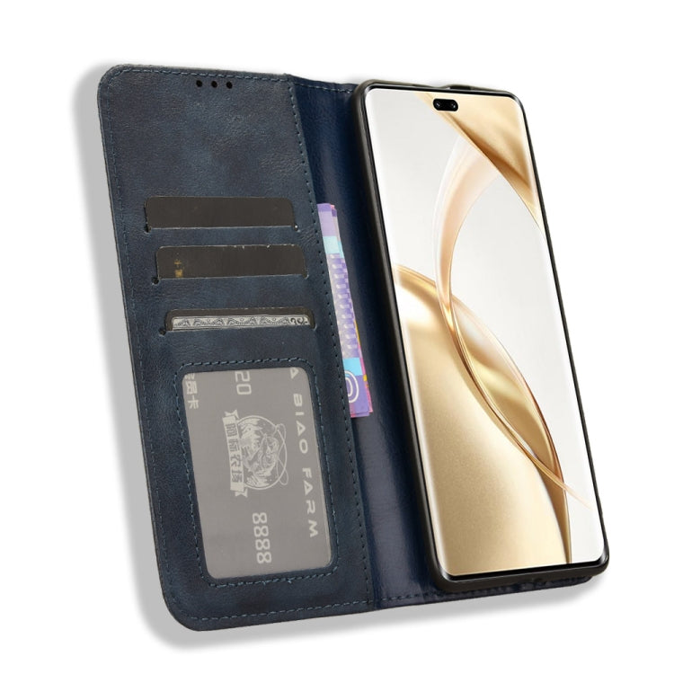 For Honor 200 Pro 5G Magnetic Buckle Retro Texture Leather Phone Case
