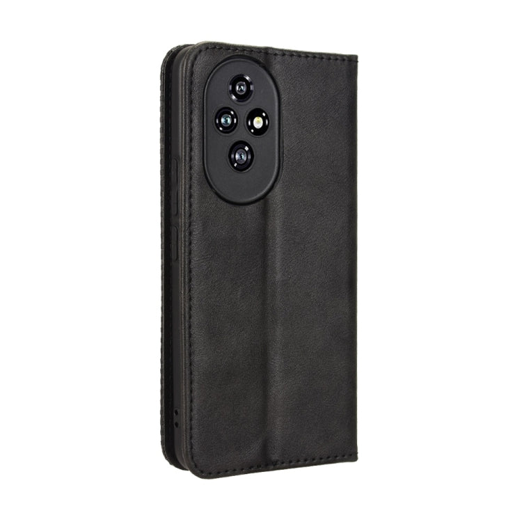 For Honor 200 5G Magnetic Buckle Retro Texture Leather Phone Case