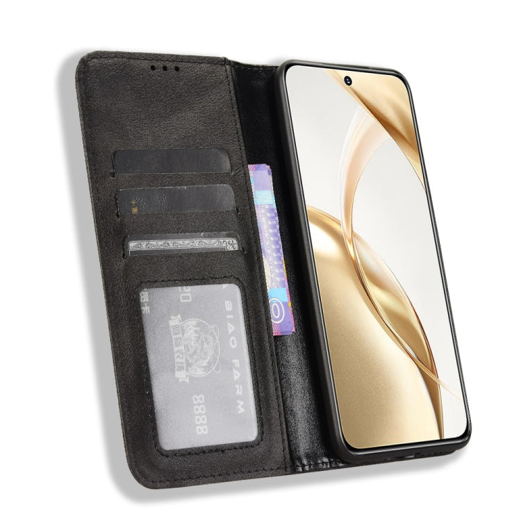 For Honor 200 5G Magnetic Buckle Retro Texture Leather Phone Case