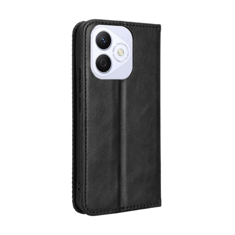 For Honor X60i 5G Magnetic Buckle Retro Texture Leather Phone Case