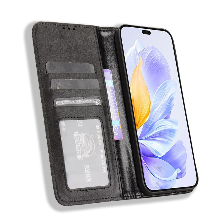 For Honor X60i 5G Magnetic Buckle Retro Texture Leather Phone Case