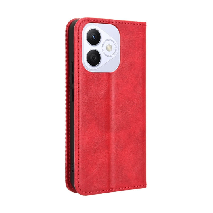 For Honor X60i 5G Magnetic Buckle Retro Texture Leather Phone Case