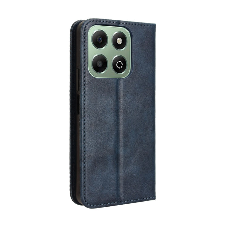 For Honor X6b 4G Magnetic Buckle Retro Texture Leather Phone Case