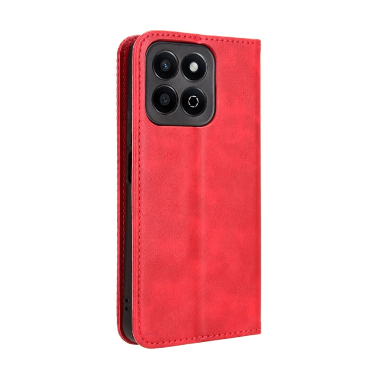 For Honor Play 60 Plus Magnetic Buckle Retro Texture Leather Phone Case