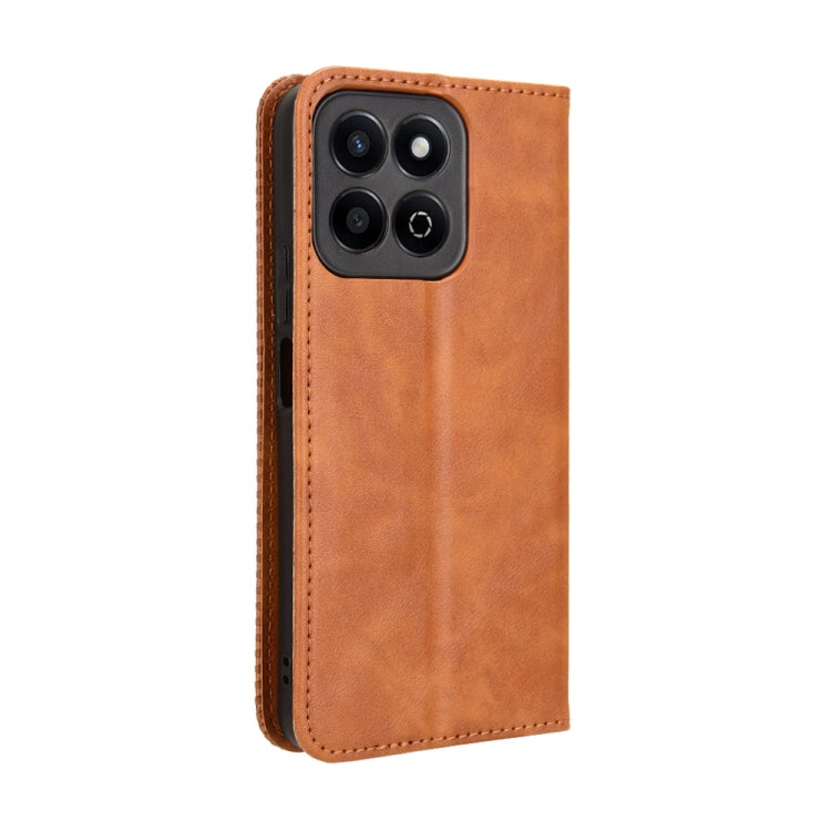 For Honor Play 60 Plus Magnetic Buckle Retro Texture Leather Phone Case