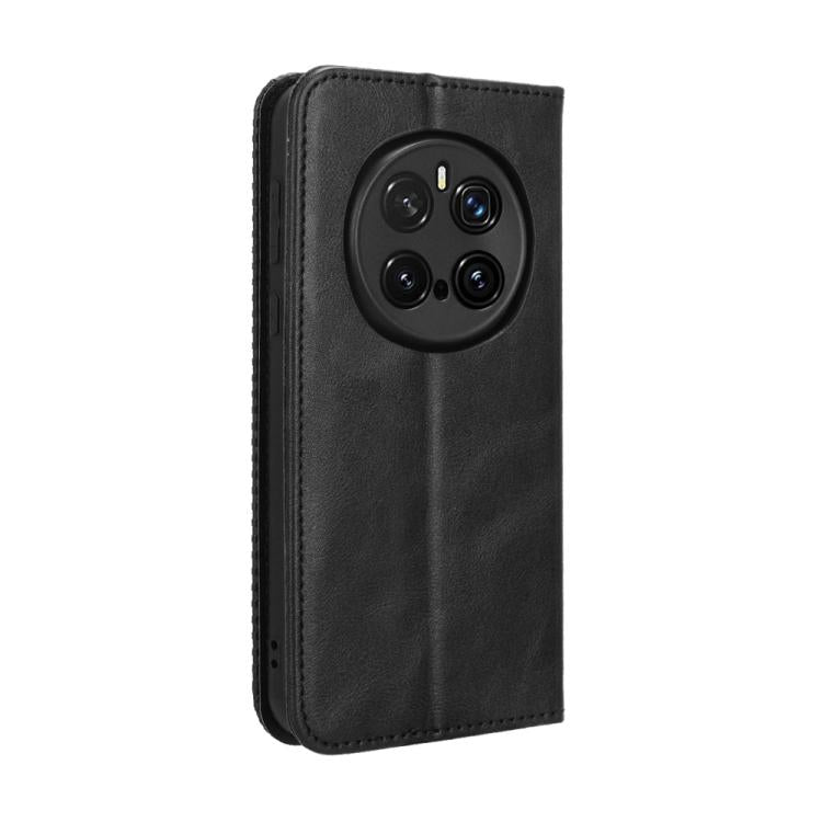 For Honor Magic7 Pro Magnetic Buckle Retro Texture Leather Phone Case