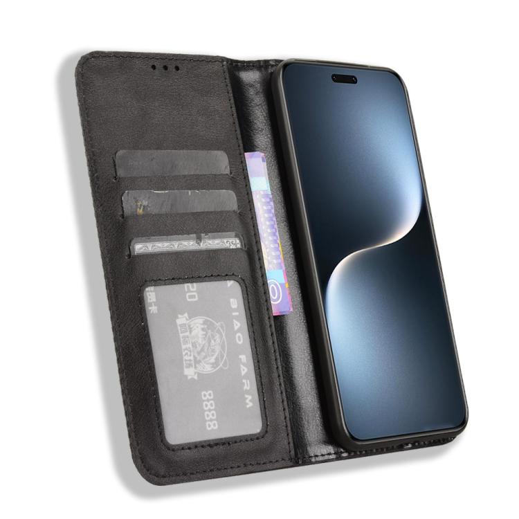 For Honor Magic7 Pro Magnetic Buckle Retro Texture Leather Phone Case