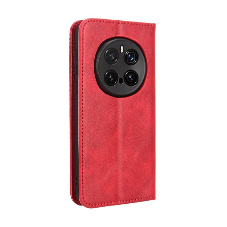 For Honor Magic7 Pro Magnetic Buckle Retro Texture Leather Phone Case