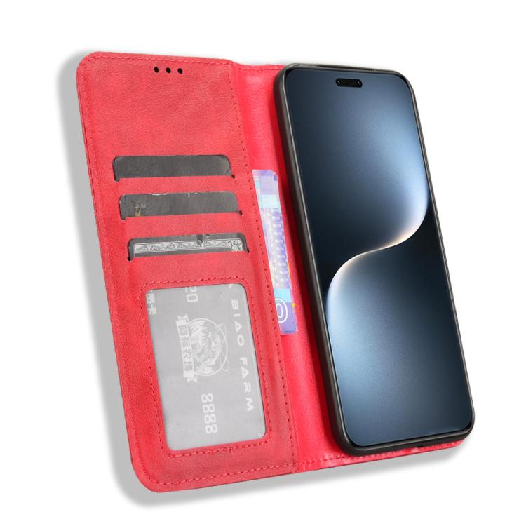 For Honor Magic7 Pro Magnetic Buckle Retro Texture Leather Phone Case