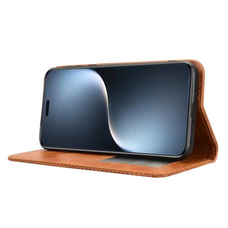 For Honor Magic7 Pro Magnetic Buckle Retro Texture Leather Phone Case