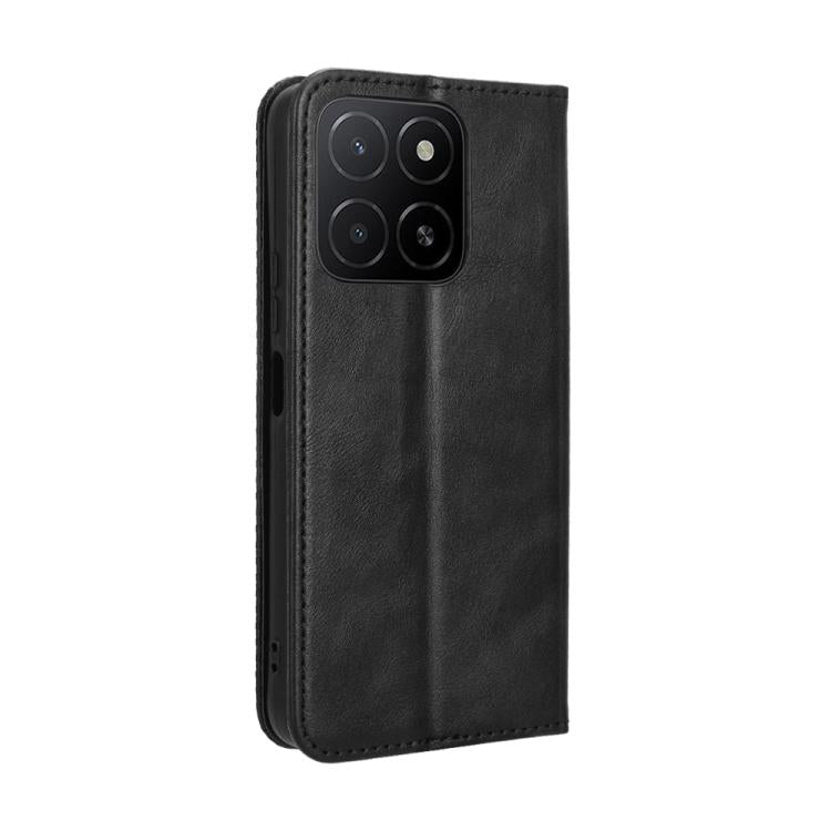 For Honor X5b 4G Magnetic Buckle Retro Texture Leather Phone Case