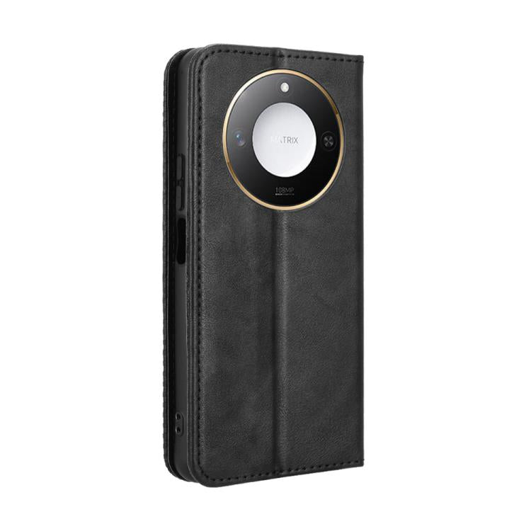 For Honor X60 5G / X9C Smart Magnetic Buckle Retro Texture Leather Phone Case