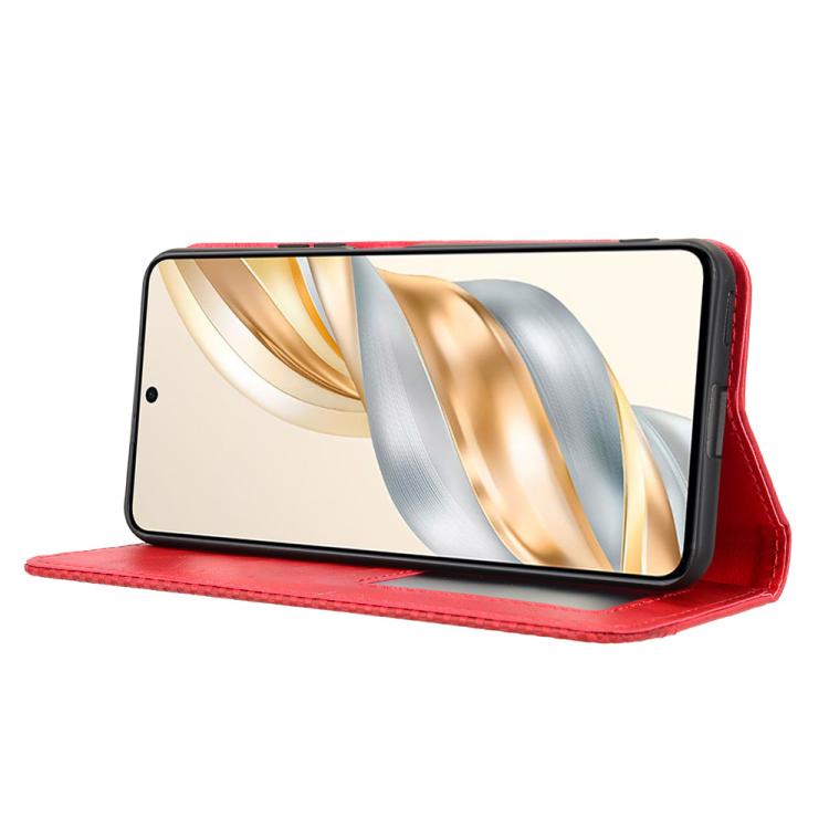 For Honor X60 5G / X9C Smart Magnetic Buckle Retro Texture Leather Phone Case