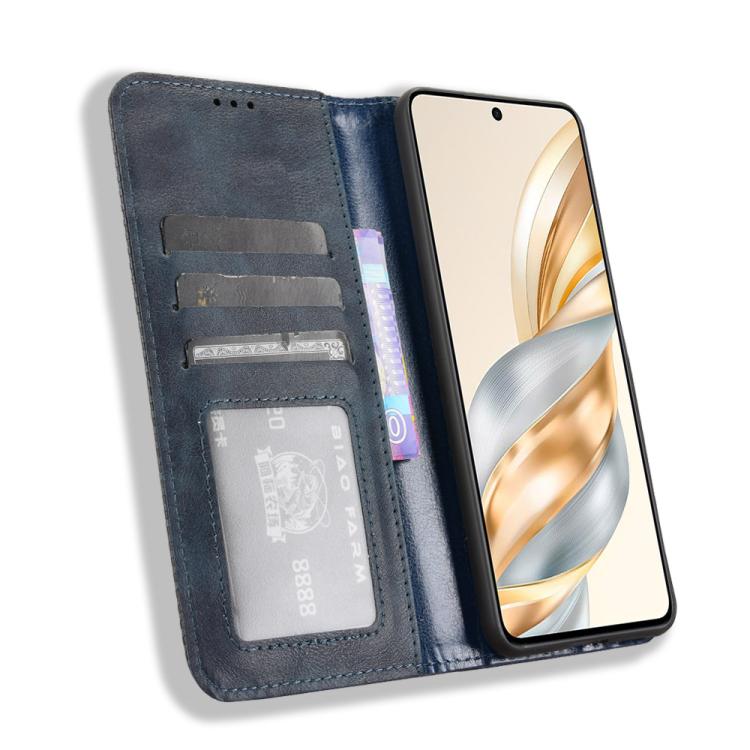 For Honor X60 5G / X9C Smart Magnetic Buckle Retro Texture Leather Phone Case