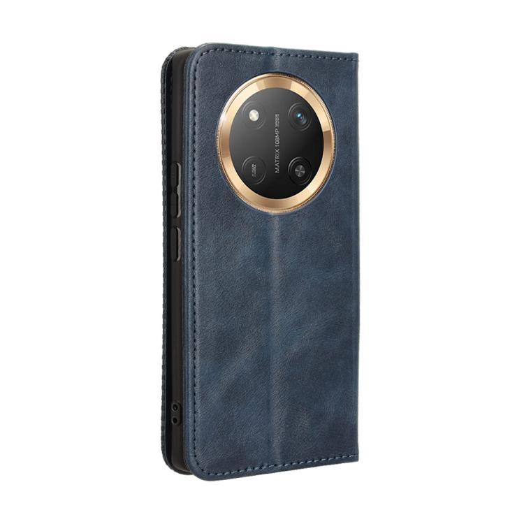 For Honor X60 Pro 5G / X9C 5G Magnetic Buckle Retro Texture Leather Phone Case