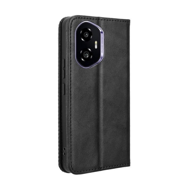 For Honor 300 5G Magnetic Buckle Retro Texture Leather Phone Case