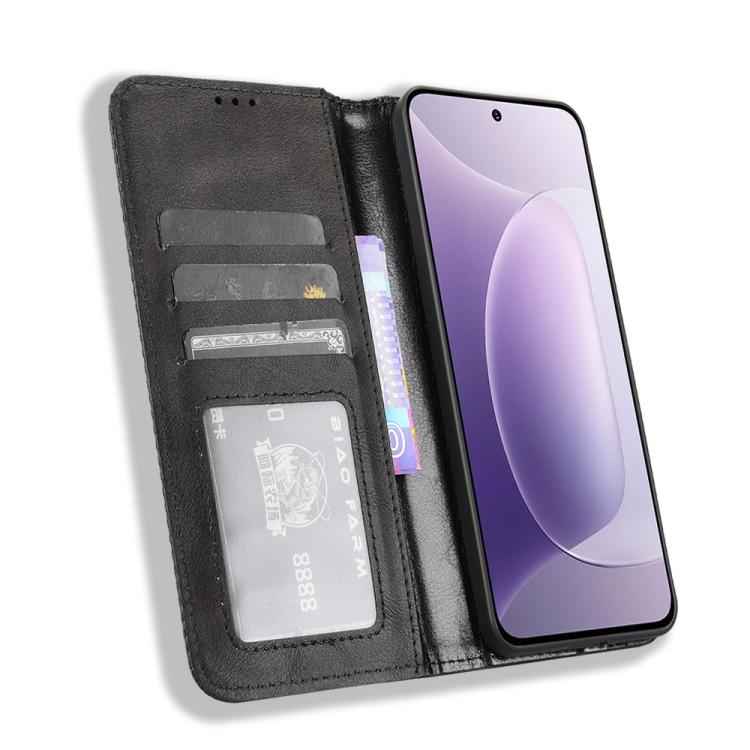 For Honor 300 5G Magnetic Buckle Retro Texture Leather Phone Case