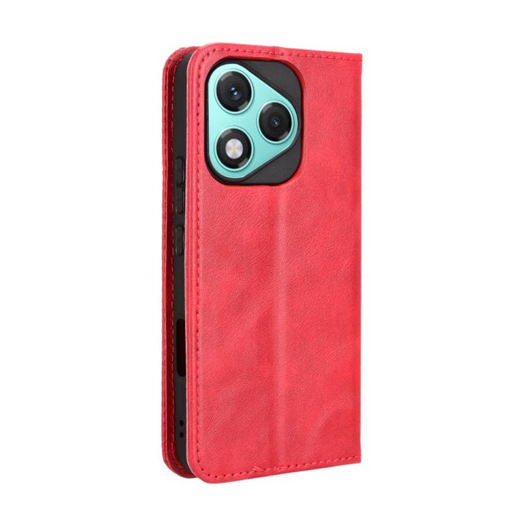 For Honor 400 Lite Global Magnetic Buckle Retro Texture Leather Phone Case