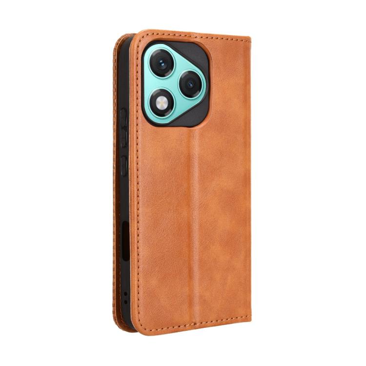 For Honor 400 Lite Global Magnetic Buckle Retro Texture Leather Phone Case