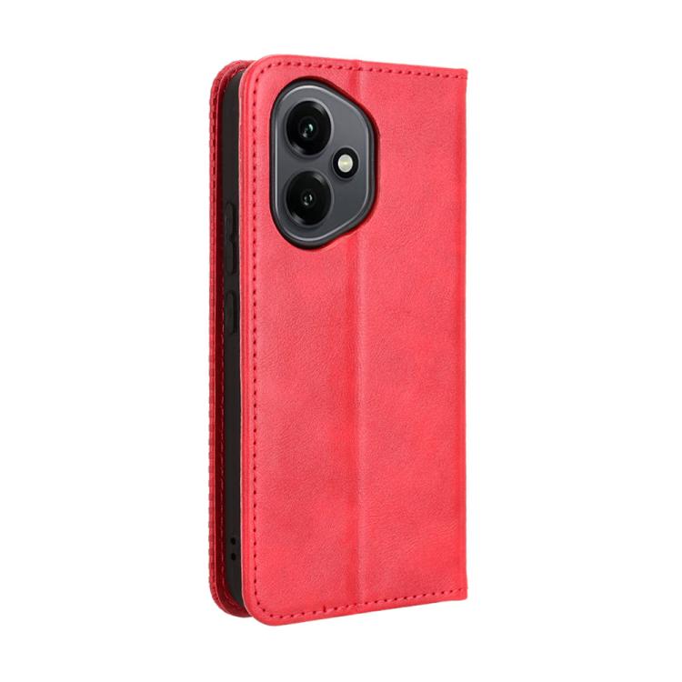 For Honor 400 Global 156.5mm Magnetic Buckle Retro Texture Leather Phone Case