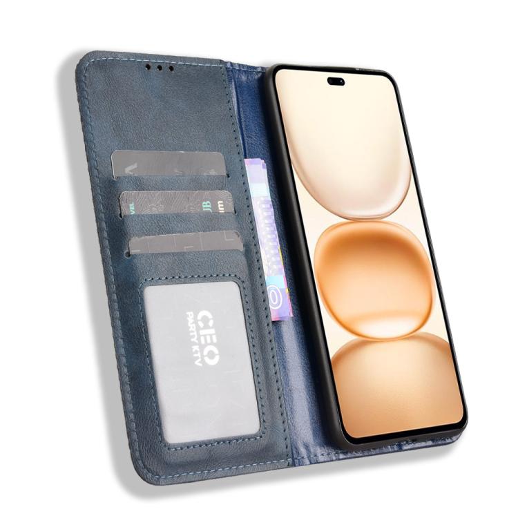 For Honor Power 5G Magnetic Buckle Retro Texture Leather Phone Case