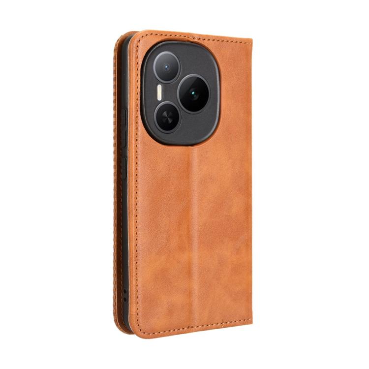 For Honor Power 5G Magnetic Buckle Retro Texture Leather Phone Case