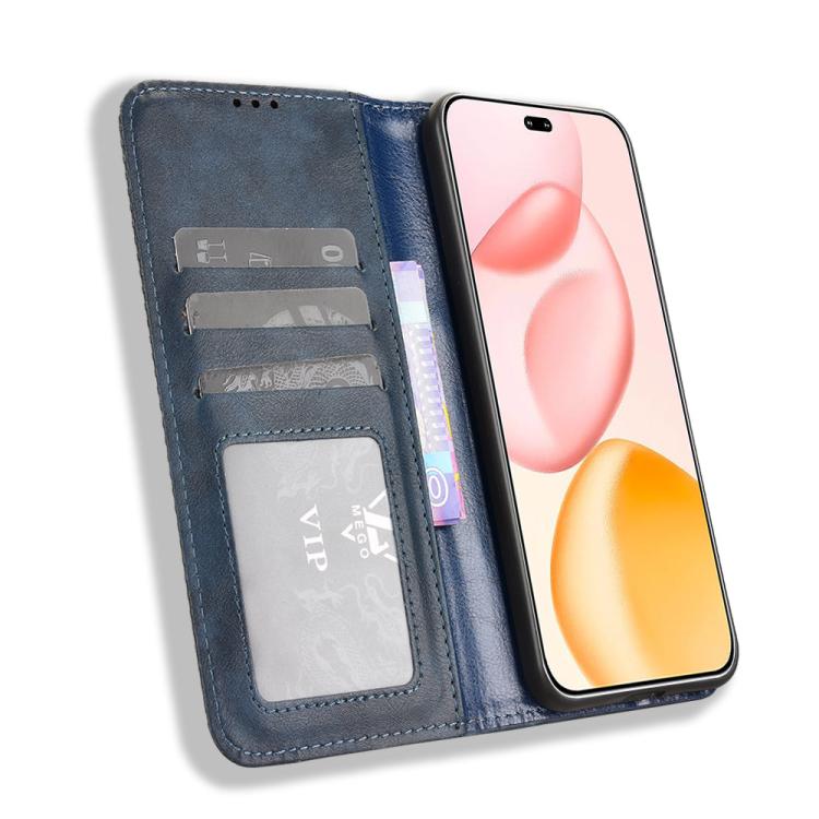 For Honor 400 Pro Global 160.8mm Magnetic Buckle Retro Texture Leather Phone Case