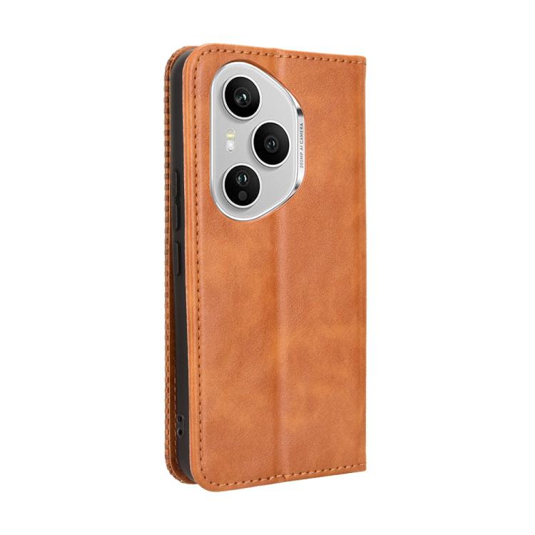 For Honor 400 Pro Global 160.8mm Magnetic Buckle Retro Texture Leather Phone Case