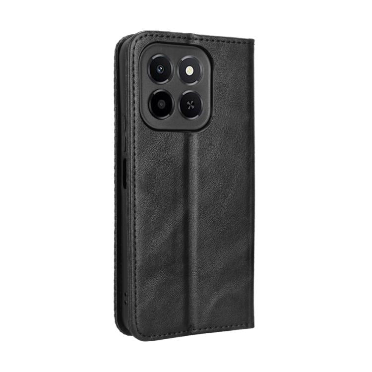 For Honor X6c 4G Magnetic Buckle Retro Texture Leather Phone Case