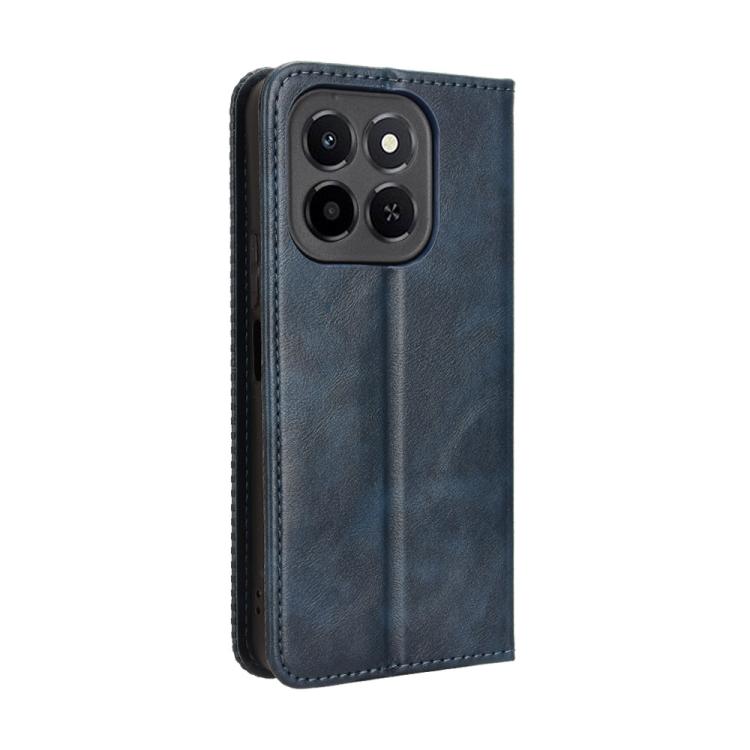 For Honor X6c 4G Magnetic Buckle Retro Texture Leather Phone Case