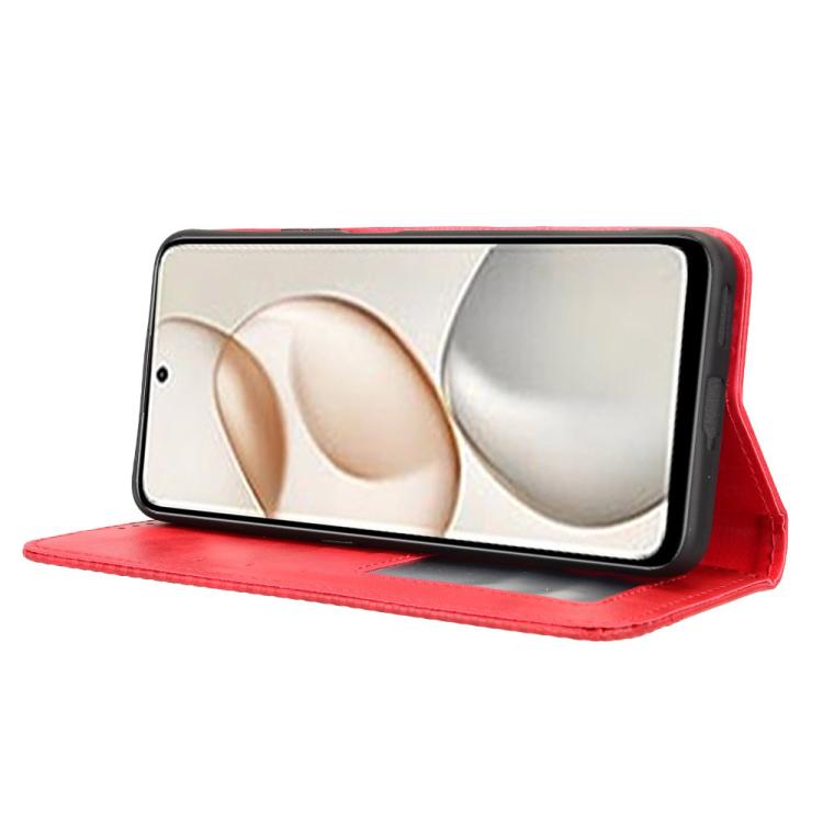 For Honor 400 Smart 5G Magnetic Buckle Retro Texture Leather Phone Case