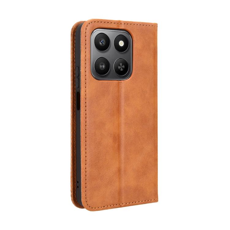 For Honor 400 Smart 5G Magnetic Buckle Retro Texture Leather Phone Case