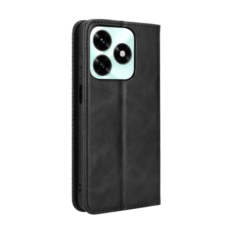 For Honor X5c Plus 4G Magnetic Buckle Retro Texture Leather Phone Case