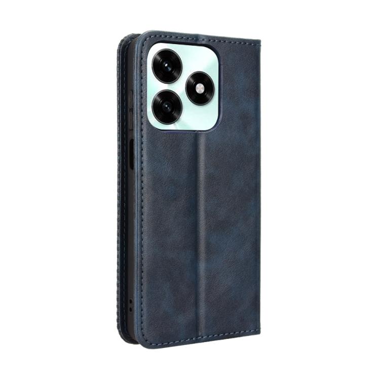 For Honor X5c Plus 4G Magnetic Buckle Retro Texture Leather Phone Case