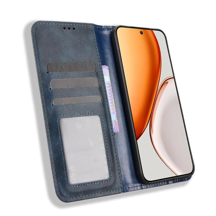 For Honor X70 5G / X9d 5G Magnetic Buckle Retro Texture Leather Phone Case