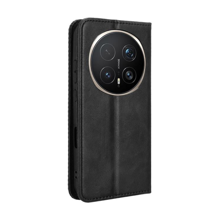 For Honor Magic8 Pro Magnetic Buckle Retro Texture Leather Phone Case